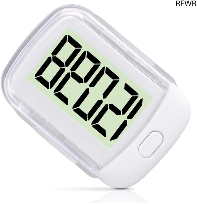 Stappenteller - Sport Tracker - Dagelijkse Beweging - 3D Sensor Technologie - 55mm Display - Wit