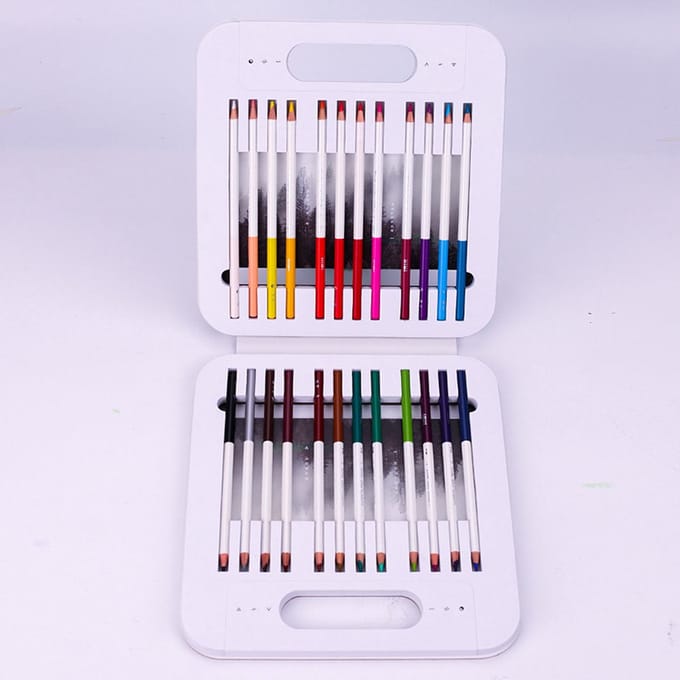 MIYA HIMI - Aquarel Kleurpotloden - in handige draagkoffer - 24 kleuren