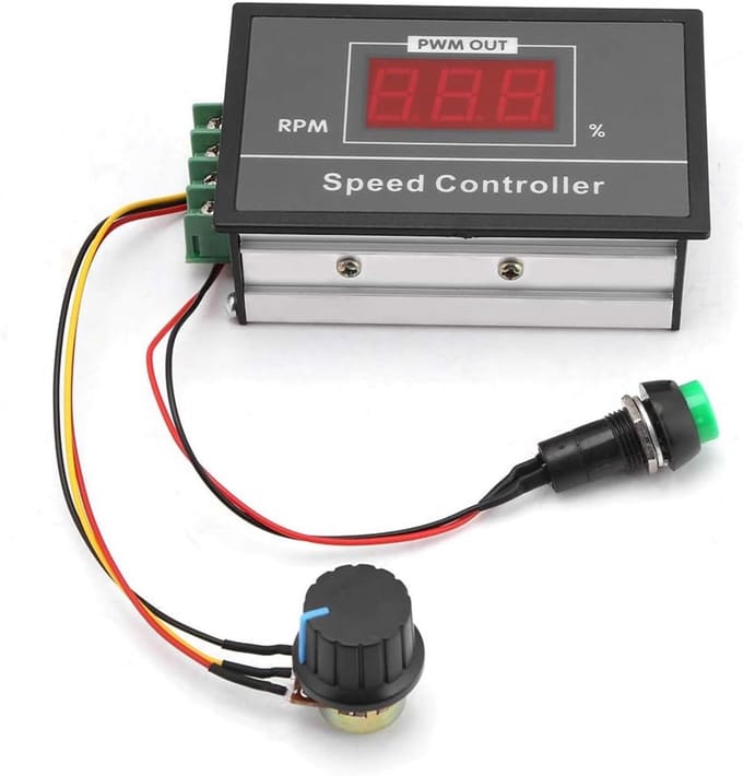 PWM DC Motortoerentalregelaar met Start Stop Schakelaar 6-60V 30A