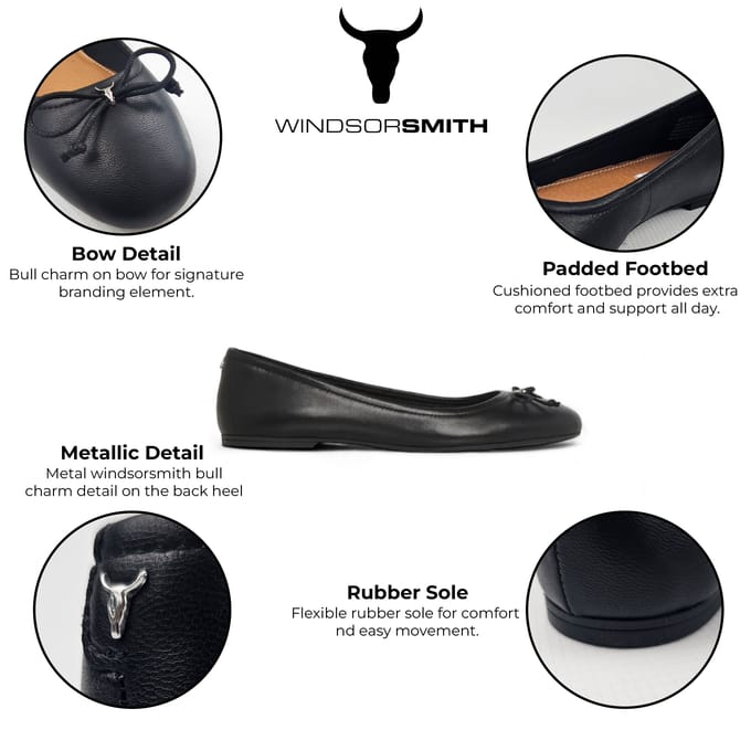 Windsor Smith Zwarte Leren Mocassin Platte Schoenen - Babydoll