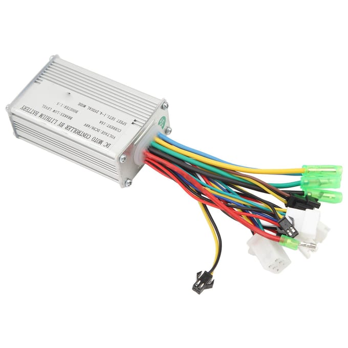 Elektrische Fiets Lithium Batterij Ombouwset 15A Controller met SM Connector Dubbele Lichtkabel gray