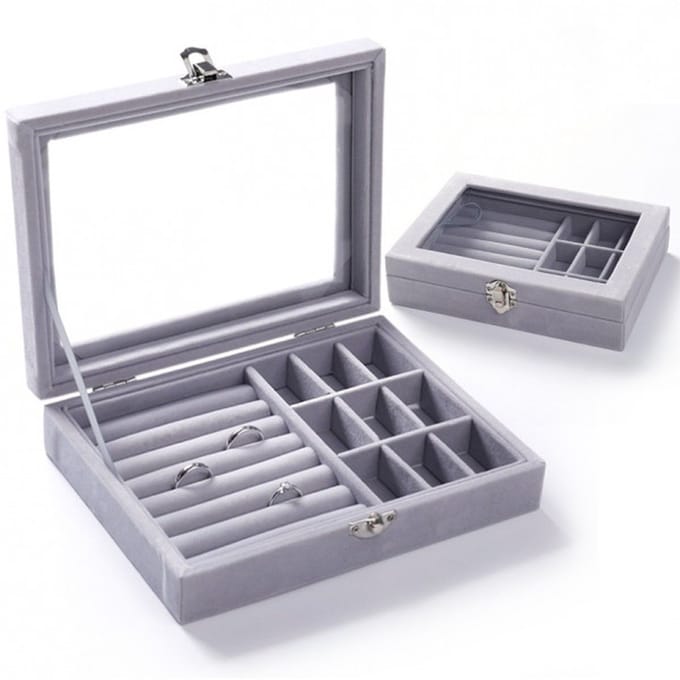 Without Lemon - Sieradendoos - Opbergdoos - Juwelendoos - Sieradenbox Opberger - Modern en elegant - Grijs