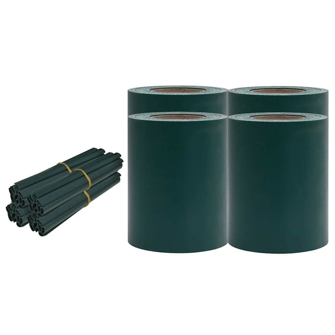 vidaXL - Privacystrips - 35x0,19 - m - PVC - matgroen