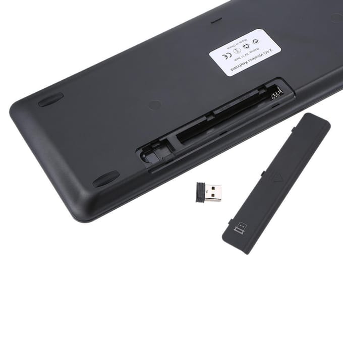 2.4G draadloos touchpad-toetsenbord Multi-touch Ultraslank voor Android Smart TV-computer black