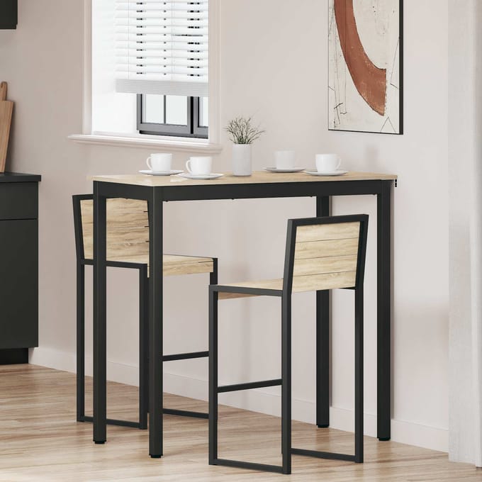 vidaXL - Staande - Bartafel - Bewerkt - hout - Rechthoekig