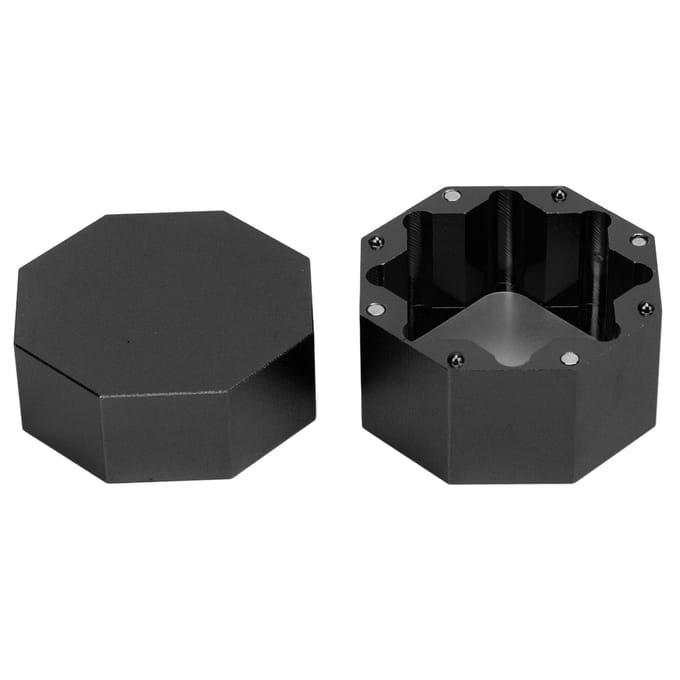 Keu Krijt Doos Houder Aluminiumlegering Achtkant Universeel Biljart Krijt Etui voor Biljart zwart
