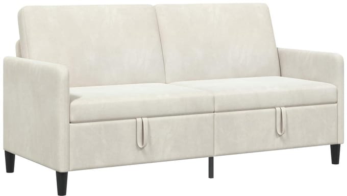 vidaXL - Sofa - met - Opbergruimte - Crèmekleurig - 172 - x - 78 - x - 87 - cm - Polyester