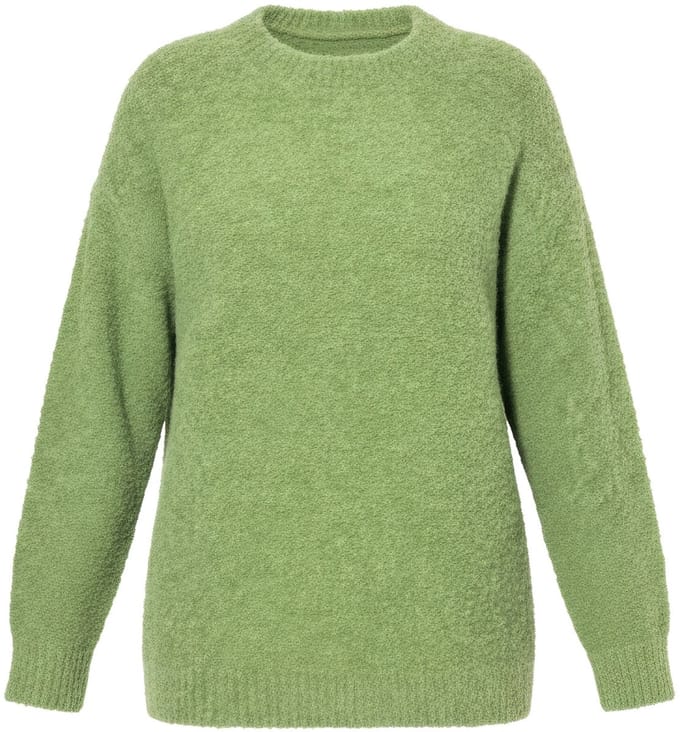 Studio Untold - Dames - Trui oversized model knuffelbreisel - Appelgroen - Maat 42+