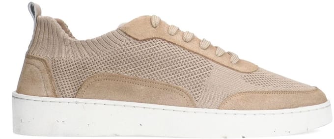 Manfield - Heren - Beige knit fabric sneakers - Maat 41