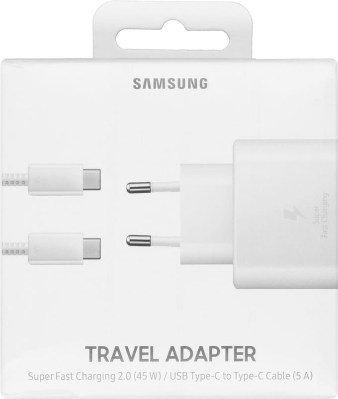 Samsung Power Adapter - USB-C naar USB-C Kabel - 45W - 1m - Wit