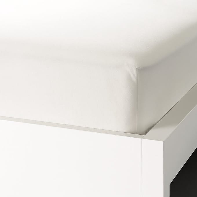 Suite sheets Molton - Waterdicht - 80% Katoen - 90x200 + 30 cm hoek - Wit
