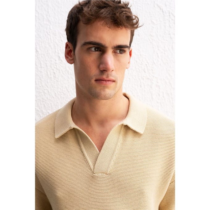 Heren Katoenen Polo Kraag T-shirt