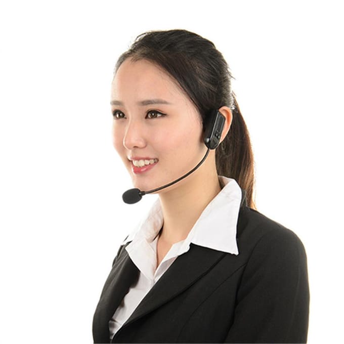 Draagbare FM Draadloze Headset Microfoon Handsfree Megafoon Microfoon voor Onderwijs Lezingen Vergaderingen zwart