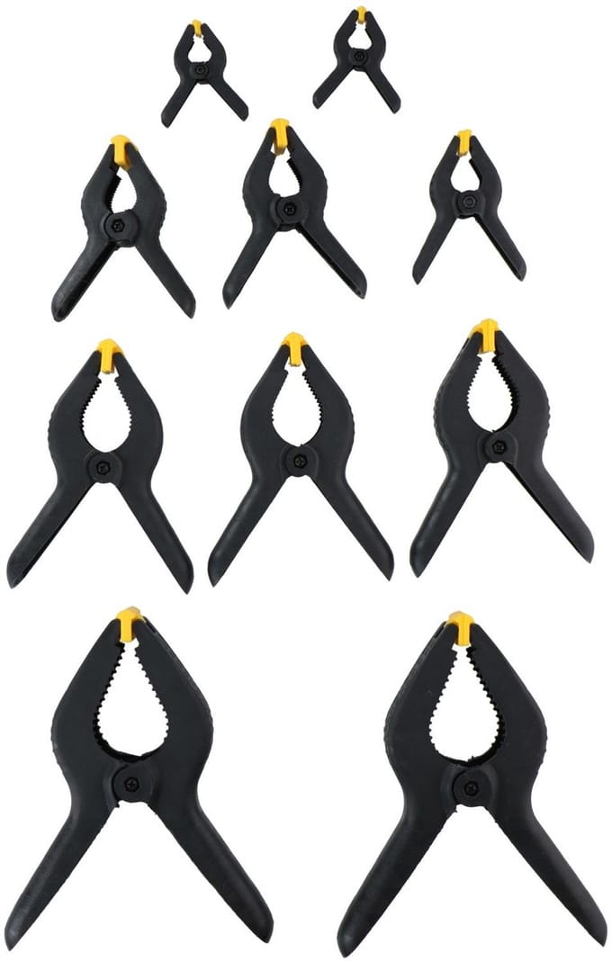 Kinzo lijmklemmen - set 10 stuks - 5 maten