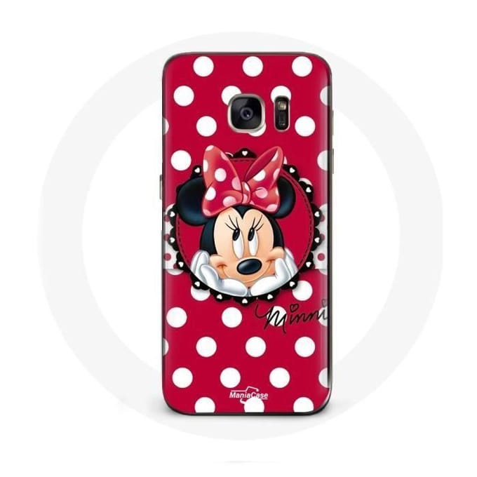 Coque - MANIACASE - Samsung Galaxy S7 - Minnie Mouse - Rouge - Souple rouge