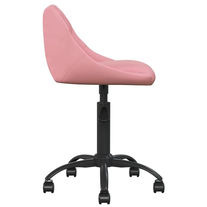 vidaXL - Kantoorstoel - fluweel - roze