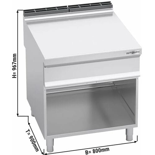 GGM Gastro Neutralelement - 800mm - mit Schublade Zilver