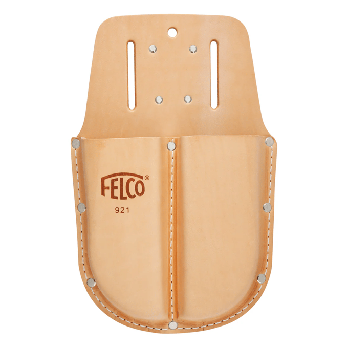 Felco 921 Dubbele Leren Holster Voor Snoeischaren Met Riemclip