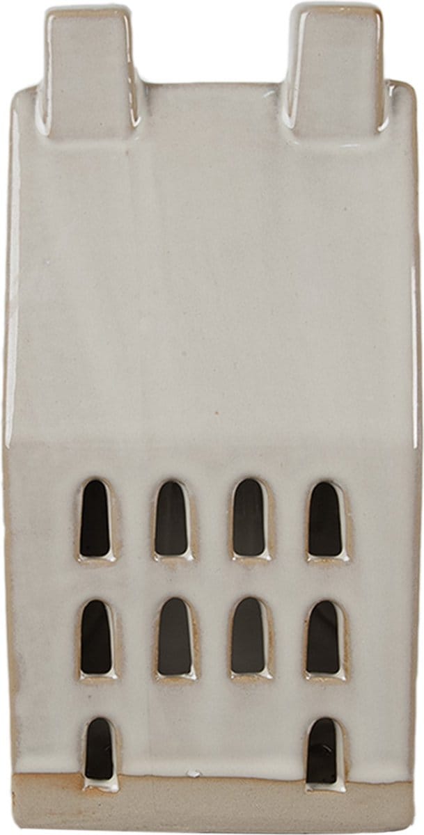 Clayre & Eef Decoratie Huis met LED 18 cm Beige Porselein