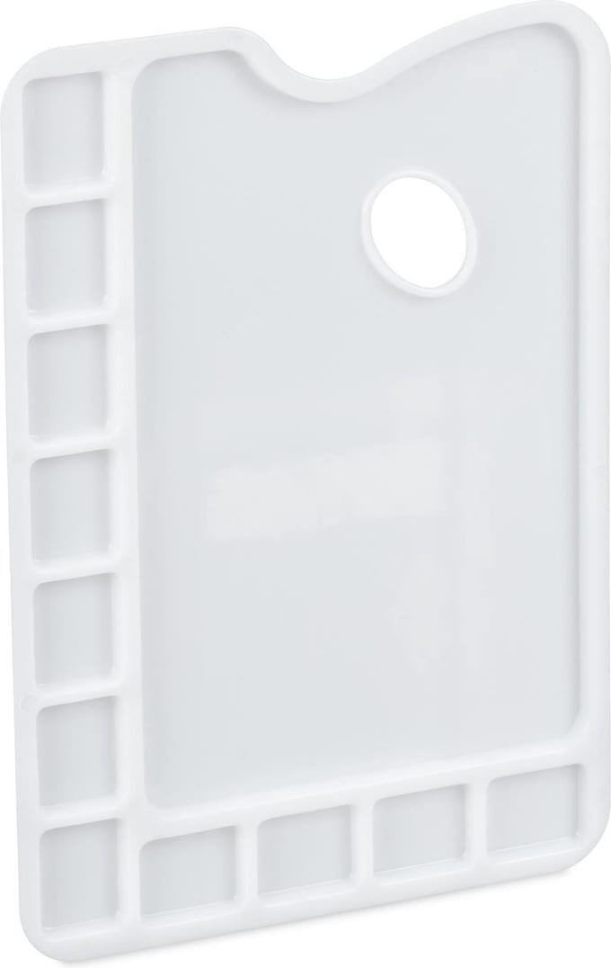 Scoby - Verfpalet - Schilderspalet - Verfmengbord - Paint Tray - 11 vakjes - Wit