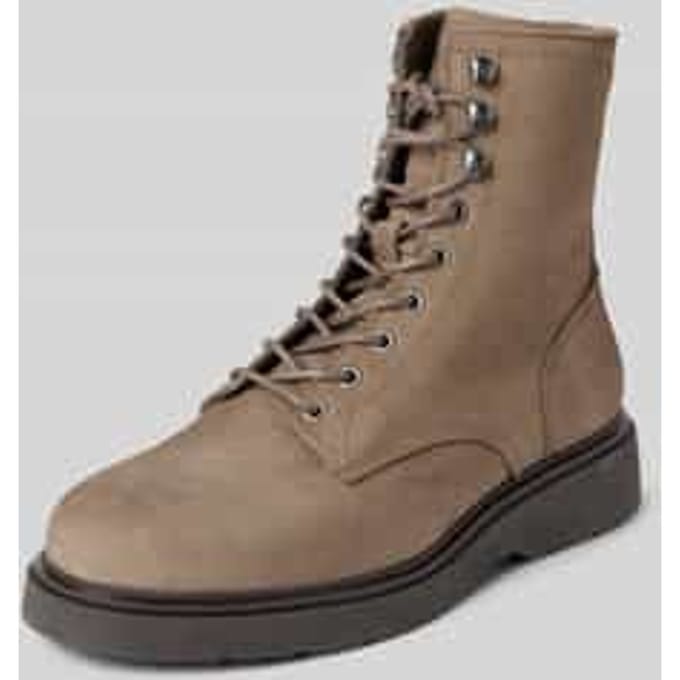 Leren boots met ritssluiting, model 'LACE UP'