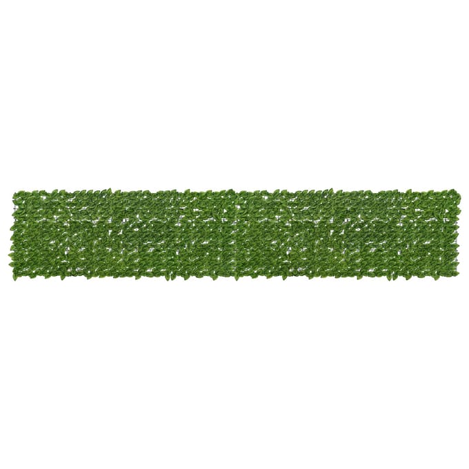 vidaXL - Balkonscherm - met - bladeren - Groen - en - Geel - 400 - x - 75 - cm