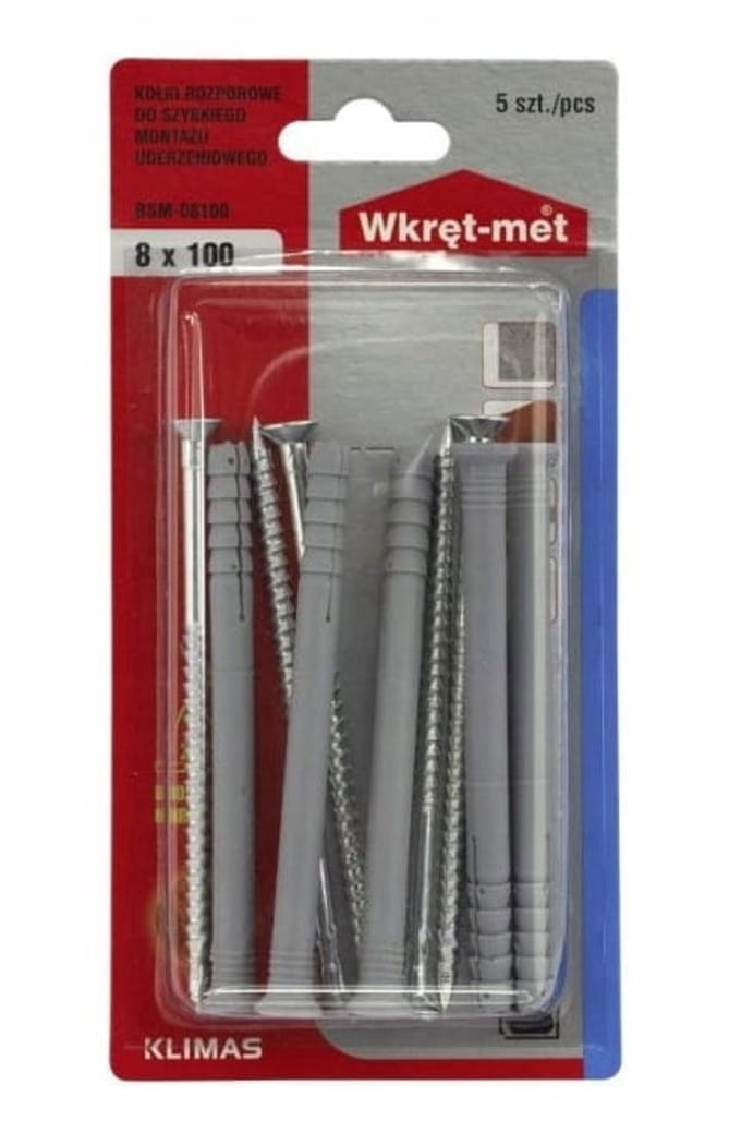 Wkręt-met - Universele Pluggen - 8x100mm - 5 stuks