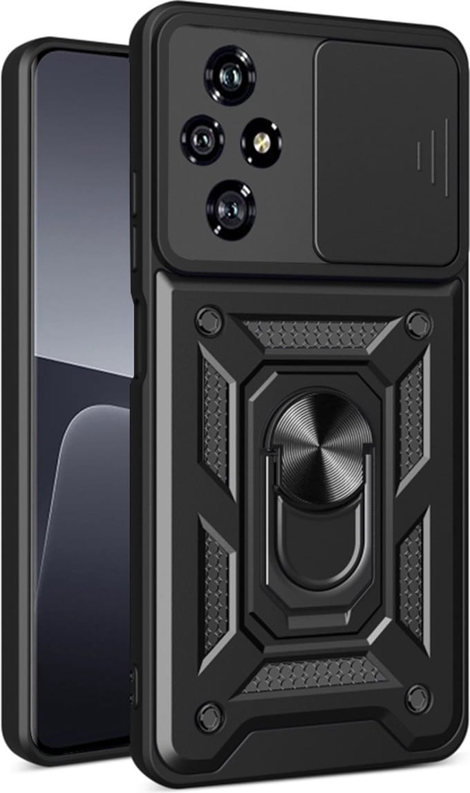 Hoesje geschikt voor HONOR 200 Pro - Techsuit Camshield Back Cover - Zwart