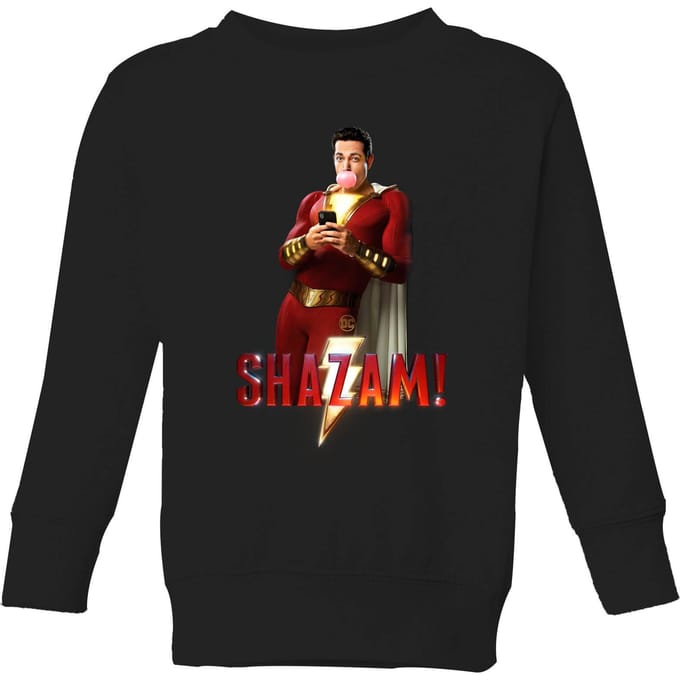 Shazam! Bubble Gum kindertrui - Zwart - 122/128 (7-8 jaar)