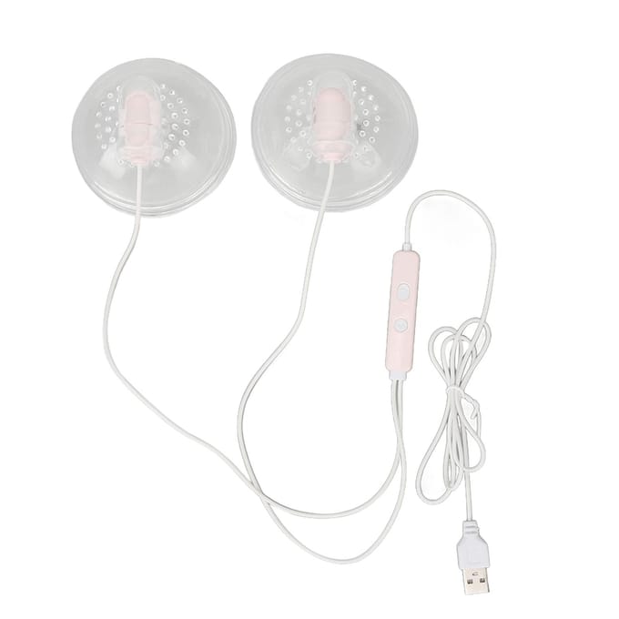 Postpartum Lactatie Massager Siliconen Borstvoeding 7 Sterkte Niveaus Massager met 2 Massagekoppen white