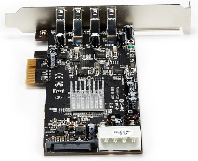 StarTech.com 4 Port Quad Bus PCI Express PCIe USB 3.0 Card w/ UASP & Power
