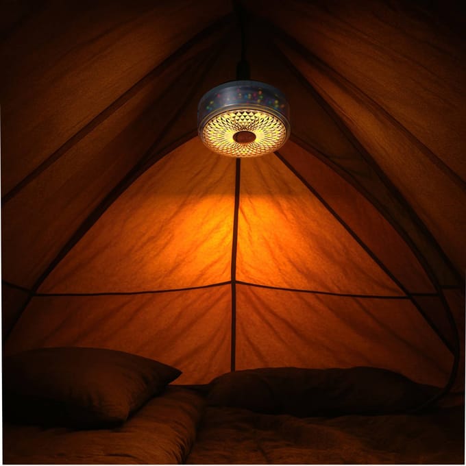 Calex Lichtsnoer 8m - Oplaadbaar - Camping Verlichting - Spatwaterdicht - RGB en Warm Wit Licht