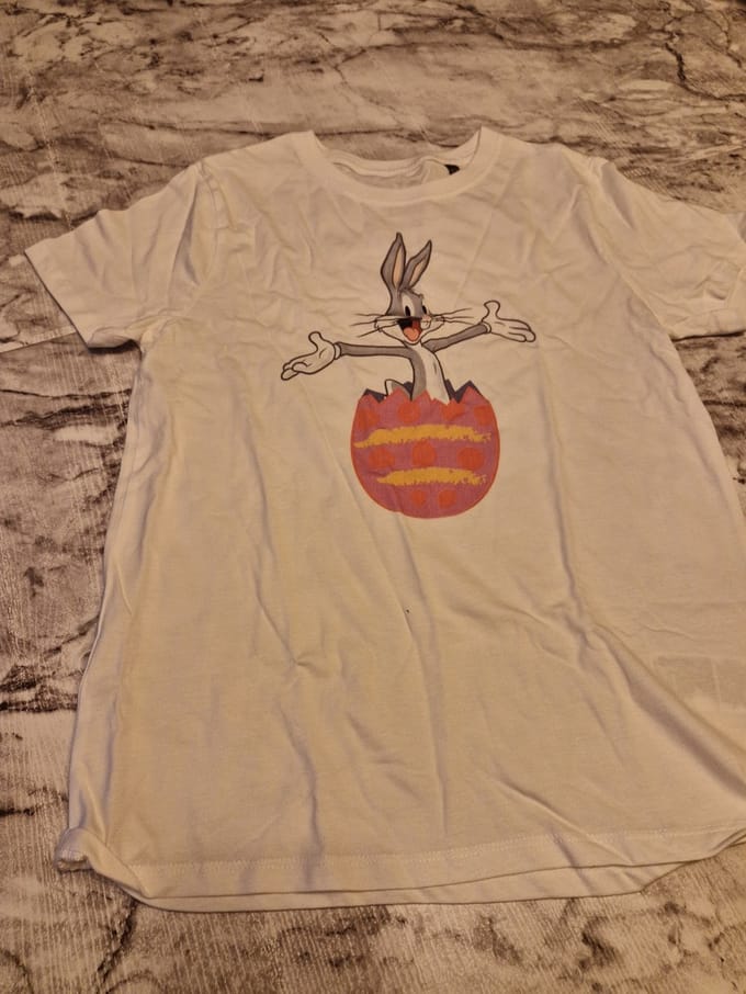 T-Shirt - Looney Tunes - Bugs Bunny Easter - Wit - 10 Y
