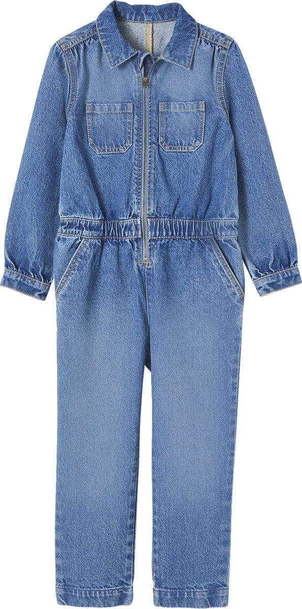 Vertbaudet Meisjesjumpsuit van jeanstof "worker"-stijl