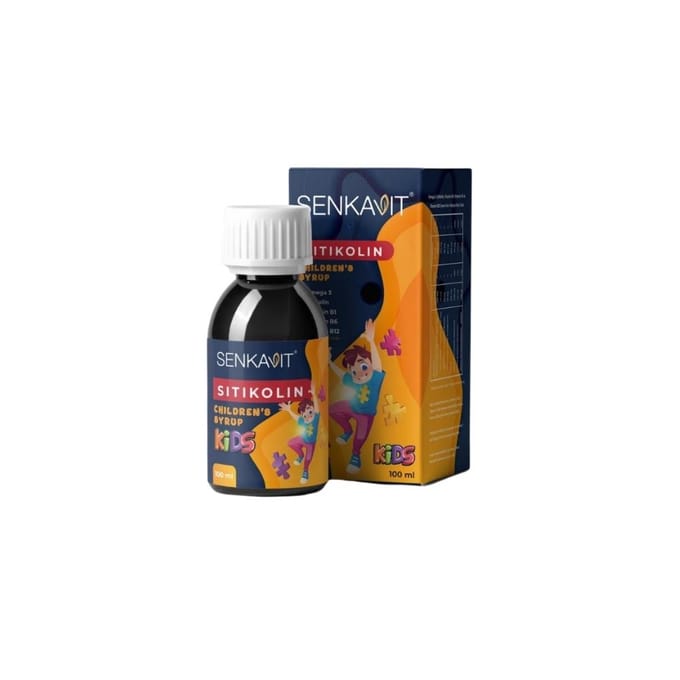 Senkavit Kindersiroop 100 ml Bevat Citicoline + Omega 3 + Vitaminen B1, B6, B12 1 PC