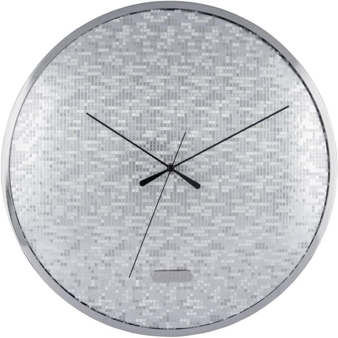 Karlsson Wandklok Disco - Zilver - Ø40cm - Wandklok Scandinavisch