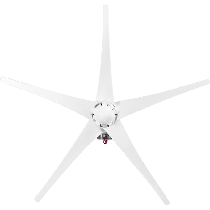 12V 1200W windgenerator met ladercontroller 5 bladen SType minitype windturbinegenerator 5 Blades wit