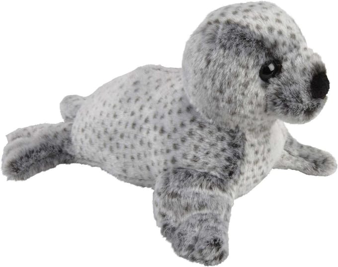 Ravensden pluche knuffel zeehonden pup - grijs - 35 cm - zeedieren