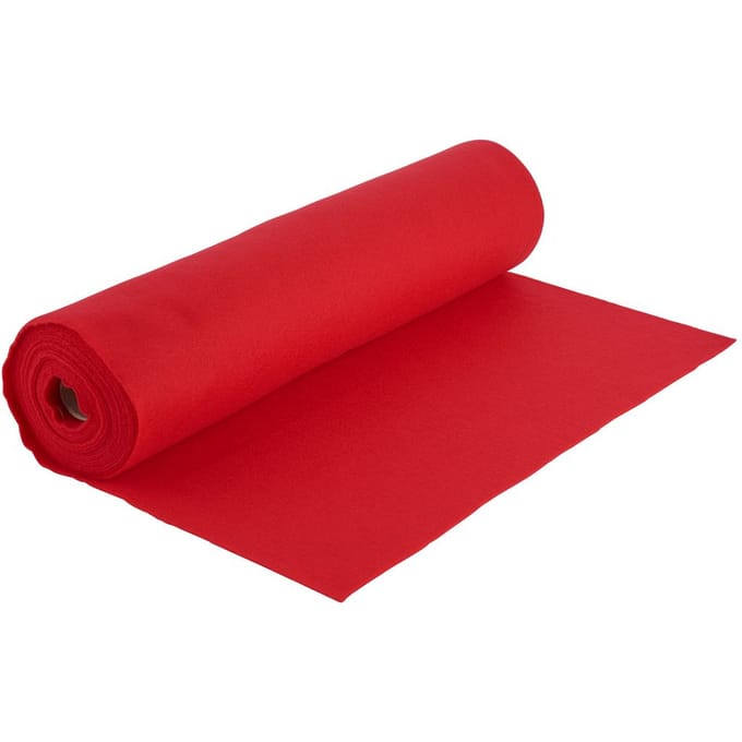 VBS Handwerkvilt, 45 x 500 cm - Rood