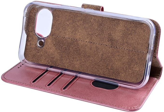 Rixus Bookcase For Google Pixel 10a Pink
