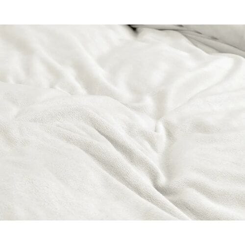 Sleeptime Velvet Touch - Dekbedovertrek - Eenpersoons - 140x200/220 + 1 kussensloop 60x70 - Wit