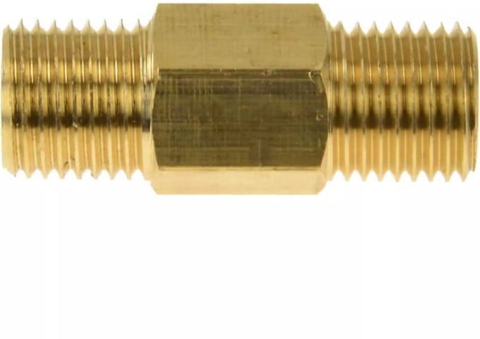 GEKO Hexagonale koppeling voor hogedrukreinigers - 1/4" x 1/4" - Stalen fitting - 6000 PSI