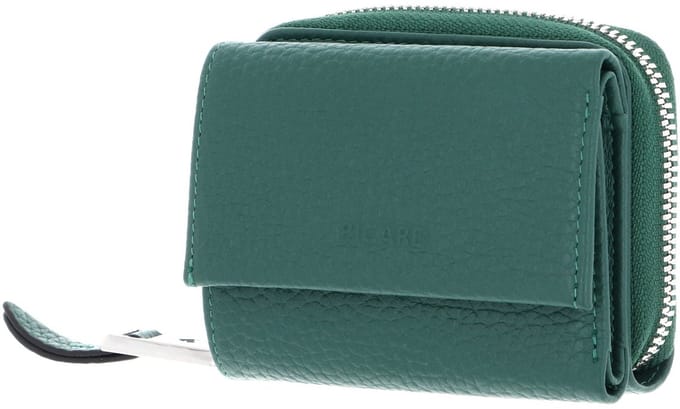 PICARD Leren portemonnee Pure 1 Small Wallet Smaragd donkergroen