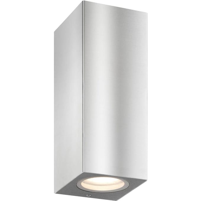 LCD Buitenwandlamp 5051, roestvrij staal, 17 cm, IP54, up/down, GU10