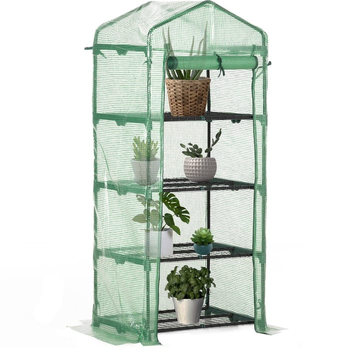 Outsunny Kas - Gegalvaniseerd staal - 70x50x160cm - Groen
