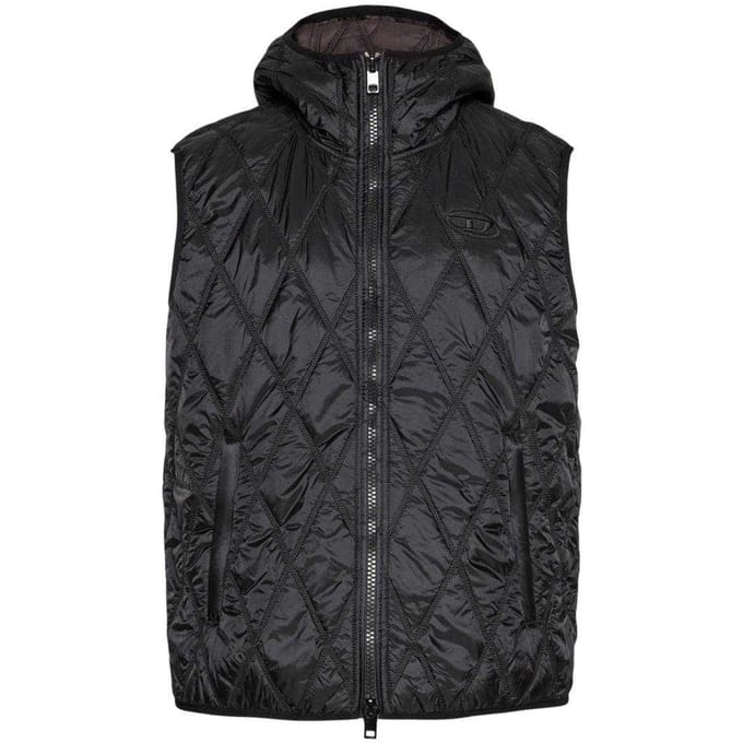 Diesel Herenco Quilted Gilet (Zwart)