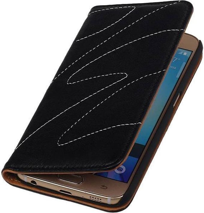 Bloemen Bookstyle Hoes voor Galaxy J1 Blauw