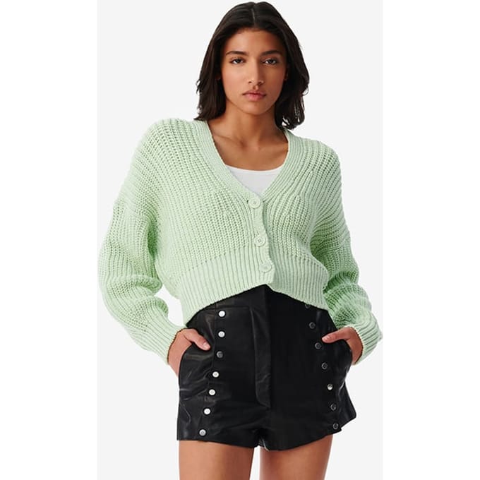 IRO Paris Uberta Cardigan In Light Green Maat: L | Cardigans Outlet | Dames | Groen