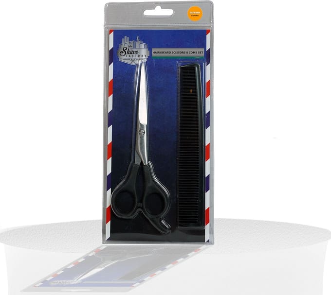 The Shave Factory Hair/Beard Scissors & Comb set