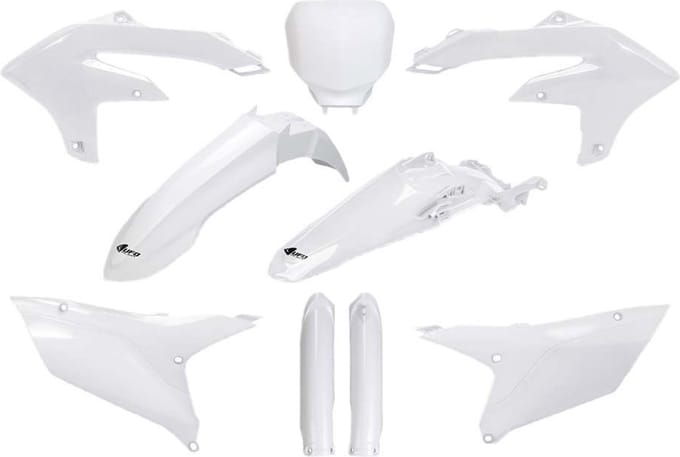 Ufo Yamaha Yzf 250/450 2024-2024 Yakit326f-046 Fork Protectors & Plastic Set Wit